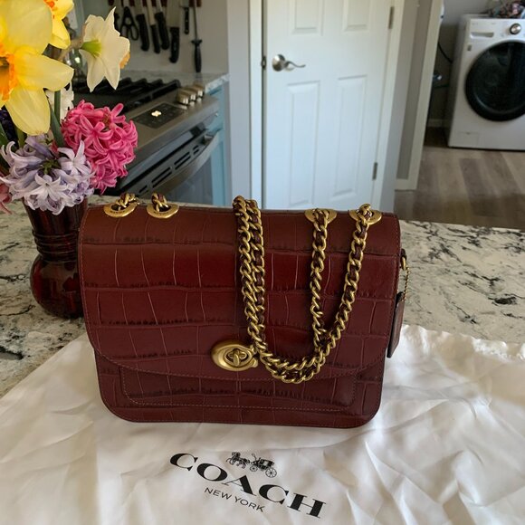 Coach Madison Bag with Embossed Leather - Picture 1 of 4